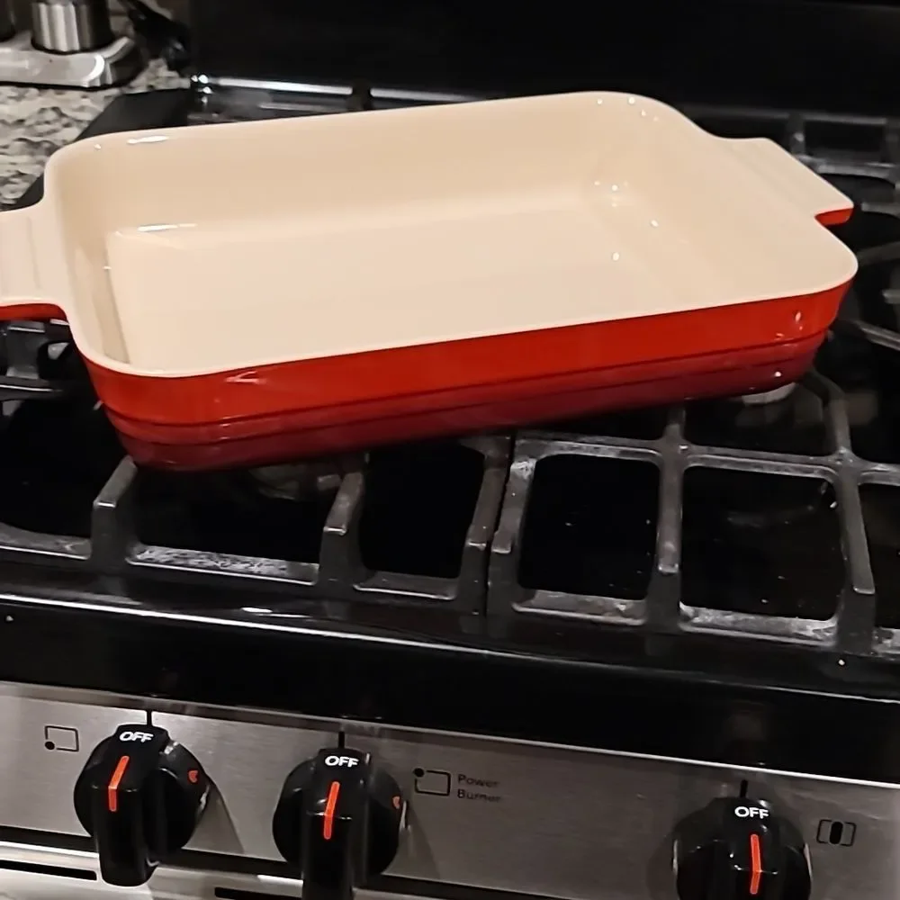 Le Creuset 32cm Rectangle Stoneware Dish- Cherry